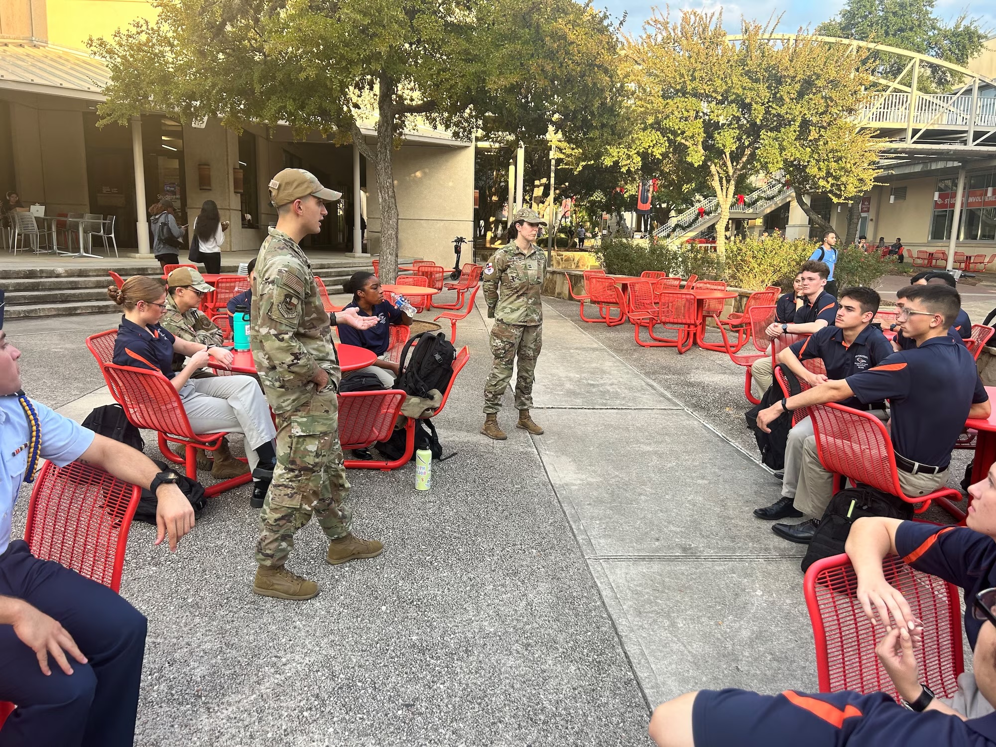 rotc cadets at career fair