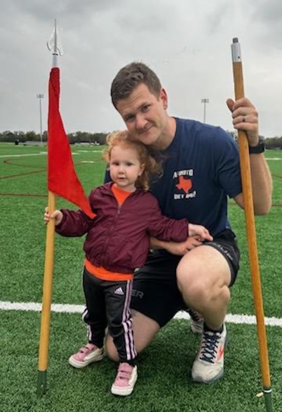 Griffin with his daughter at a UTSA AFROTC event